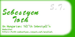 sebestyen toth business card